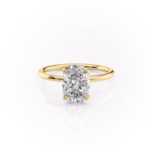The Lisa Set With A 3.5 Carat Oval Moissanite