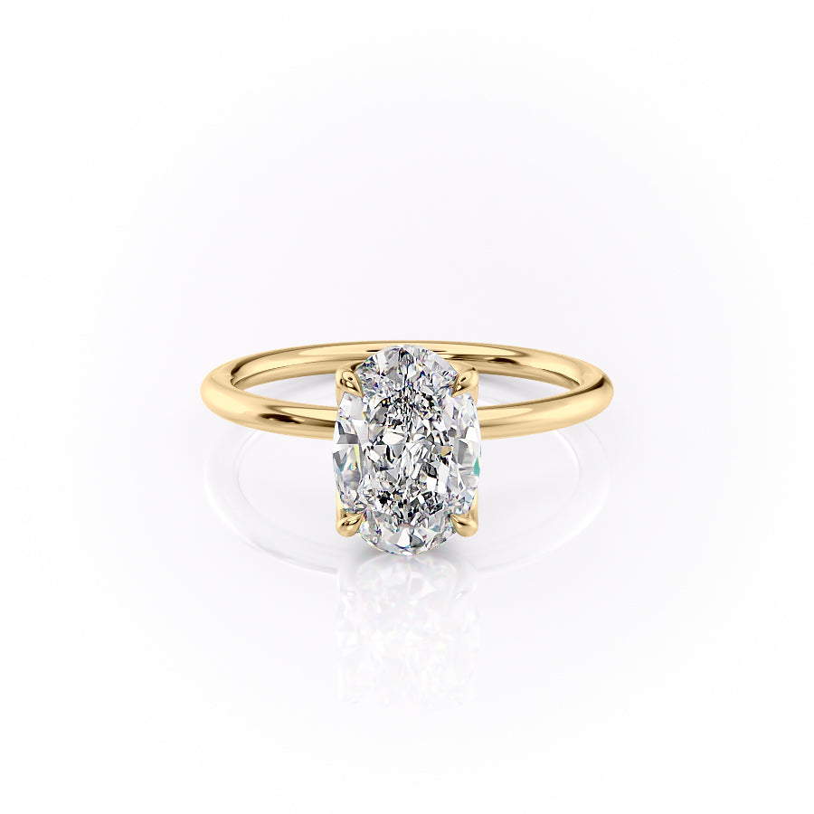 The Lisa Set With A 4.5 Carat Oval Moissanite