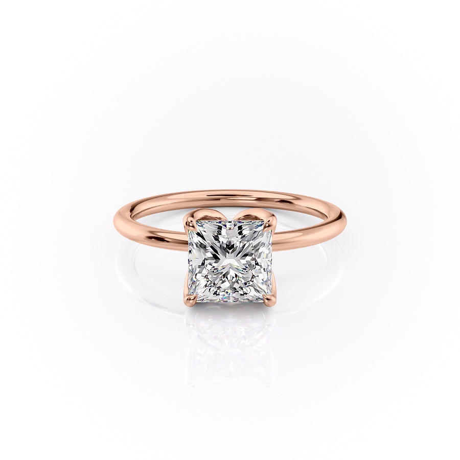 The Lisa Set With A 2 Carat Princess Lab Diamond