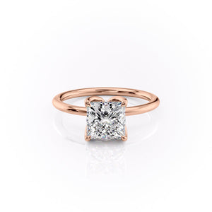 The Lisa Set With A 2 Carat Princess Lab Diamond