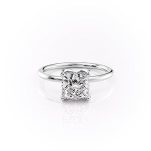 The Lisa Set With A 2.5 Carat Princess Moissanite