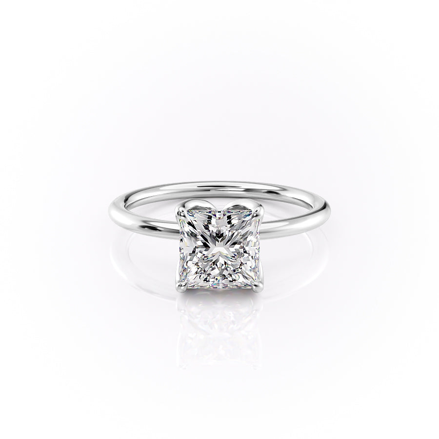 The Lisa Set With A 1 Carat Princess Lab Diamond