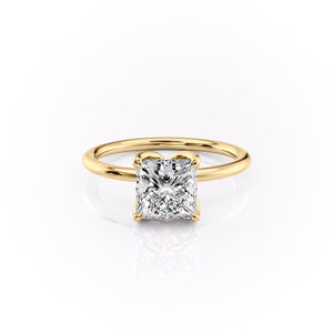 The Lisa Set With A 2.5 Carat Princess Lab Diamond