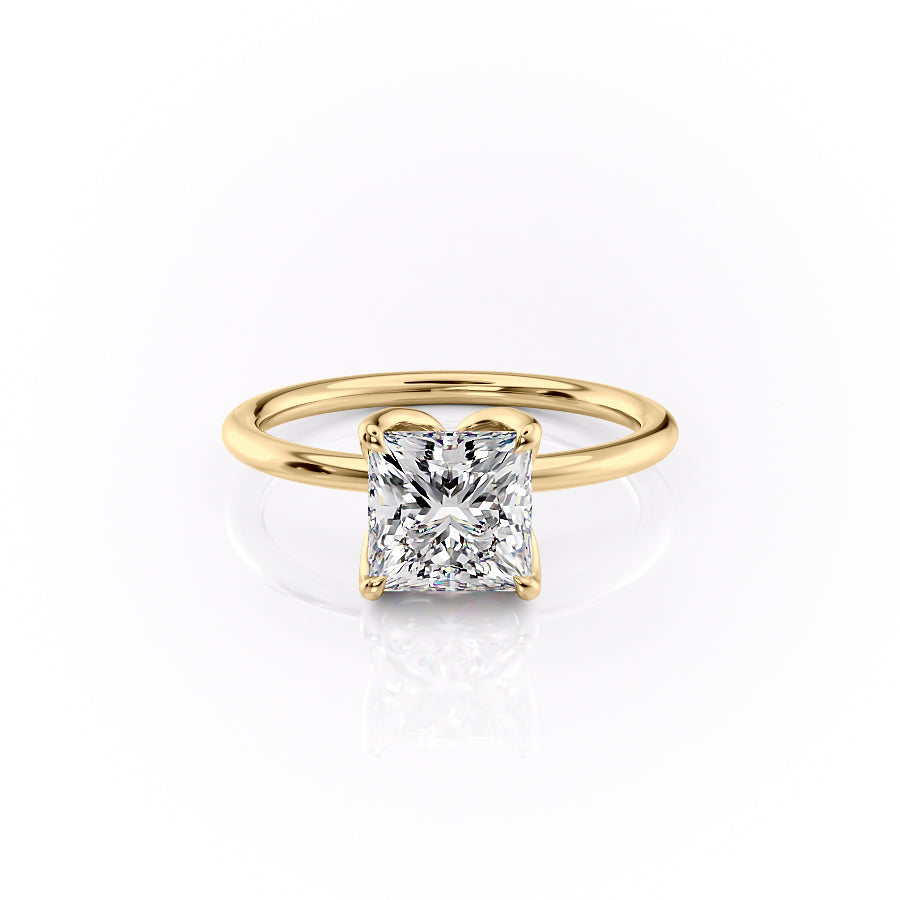 The Lisa Set With A 4.5 Carat Princess Moissanite