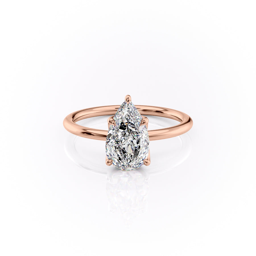 The Lisa Set With A 2.5 Carat Pear Moissanite