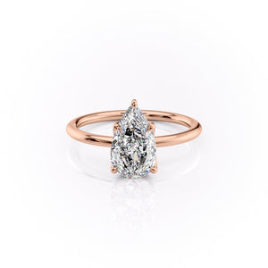 The Lisa Set With A 3 Carat Pear Lab Diamond