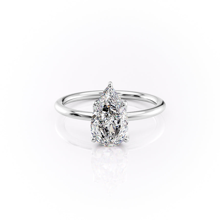 The Lisa Set With A 2.5 Carat Pear Moissanite