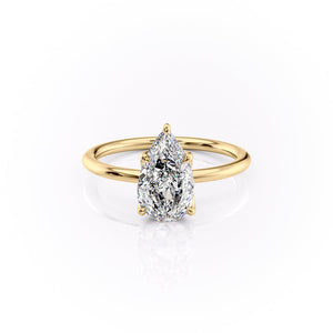 The Lisa Set With A 1.5 Carat Pear Moissanite