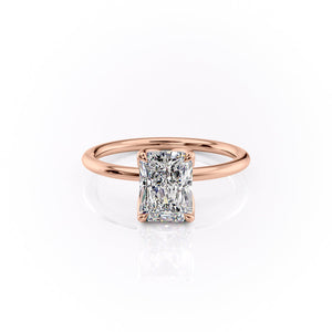 The Lisa Set With A 3.5 Carat Radiant Moissanite