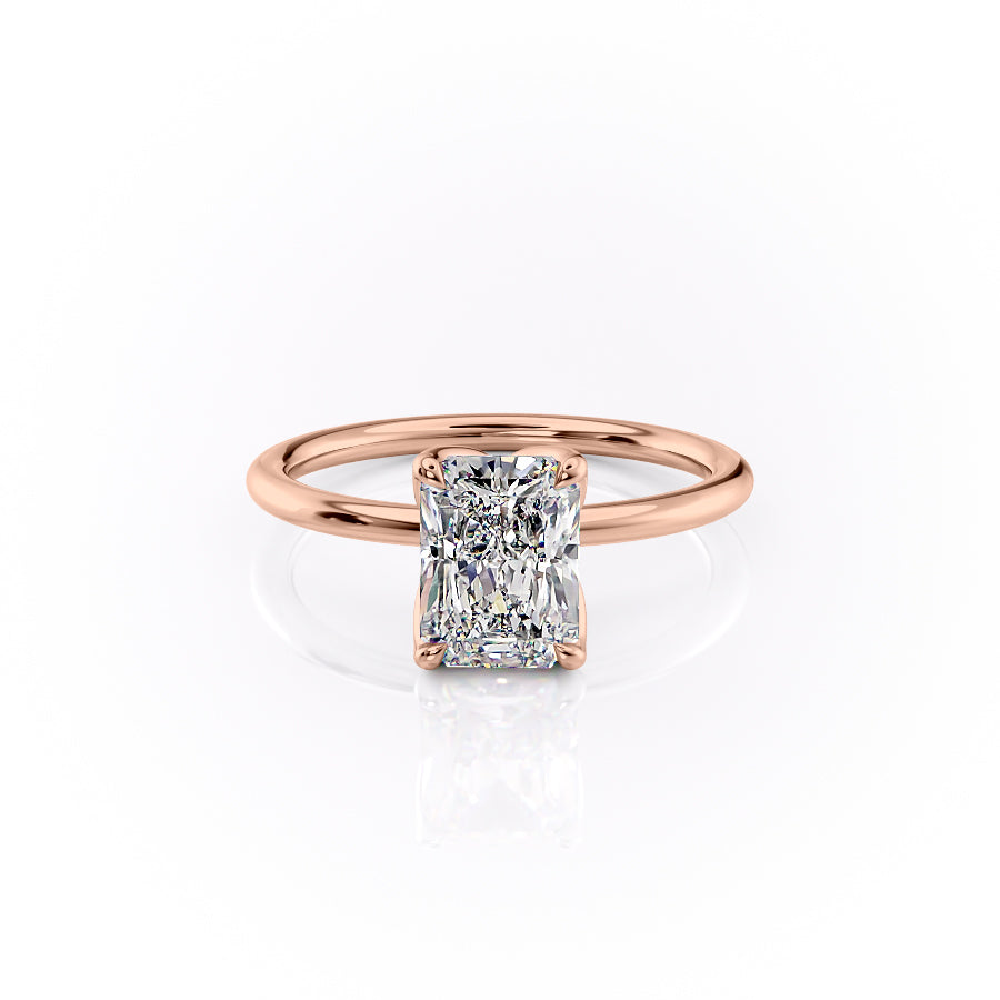 The Lisa Set With A 3 Carat Radiant Lab Diamond