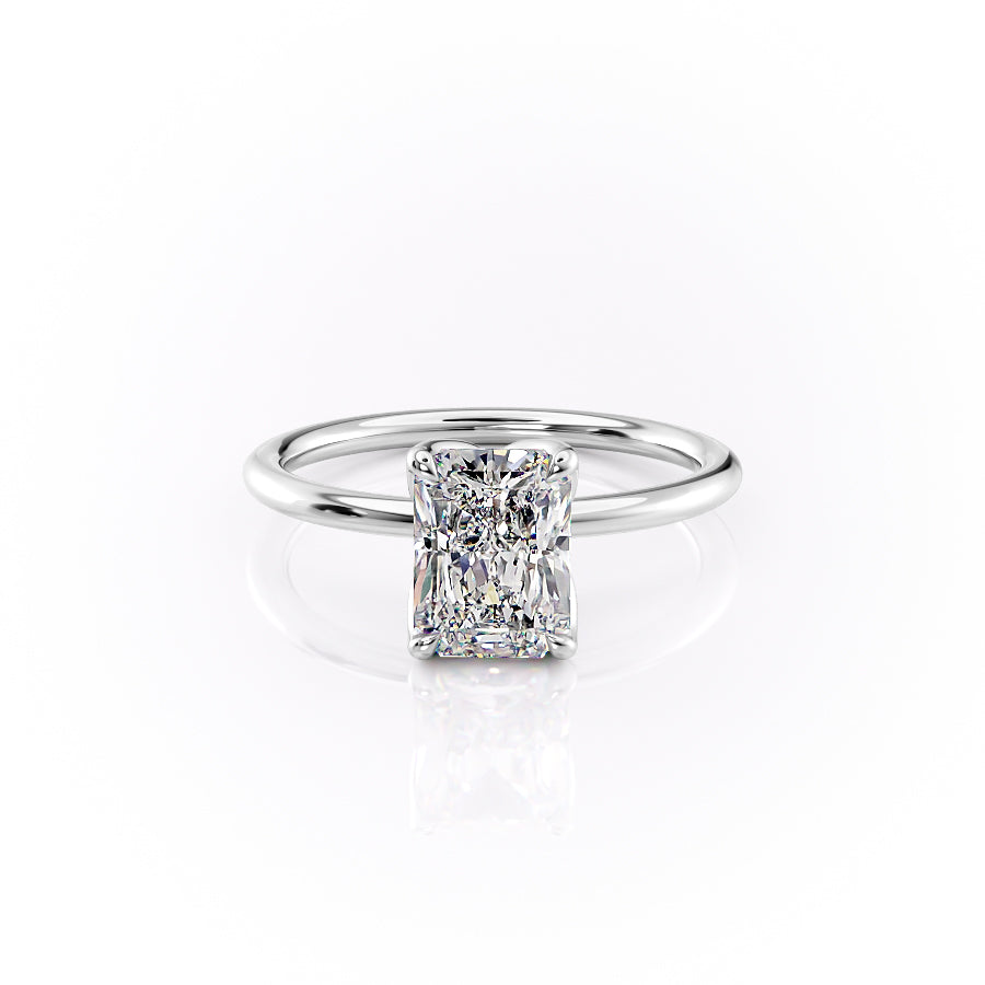 The Lisa Set With A 2.5 Carat Radiant Moissanite