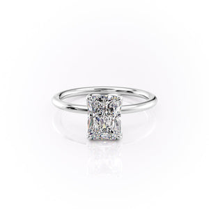 The Lisa Set With A 1.5 Carat Radiant Moissanite