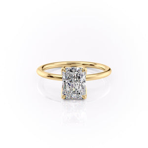 The Lisa Set With A 3.5 Carat Radiant Moissanite
