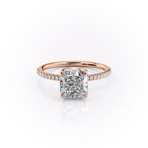 The Pave Lisa Set With A 3.5 Carat Cushion Moissanite