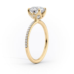 The Lisa Set With A 2.5 Carat Elongated Cushion Moissanite