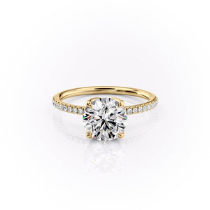 The Pave Lisa Set With A 2.5 Carat Round Lab Diamond