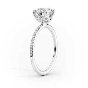 The Pave Lisa Set With A 2 Carat Radiant Lab Diamond