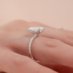 The Pave Lisa Set With A 2 Carat Radiant Lab Diamond