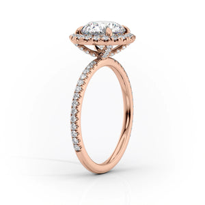 The Lenny Set With A 3 Carat Elongated Cushion Moissanite