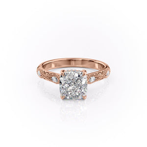 The Claudia Set With A 3 Carat Cushion Lab Diamond