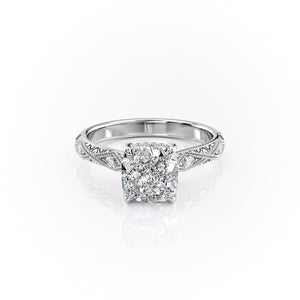 The Claudia Set With A 1 Carat Cushion Moissanite