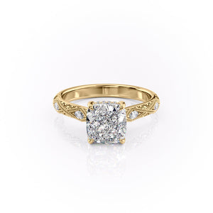 The Claudia Set With A 3 Carat Cushion Moissanite