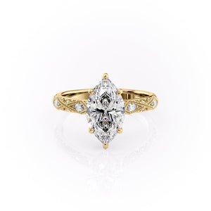 The Claudia Set With A 2 Carat Marquise Lab Diamond