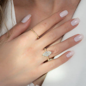 The Claudia Set With A Marquise Moissanite