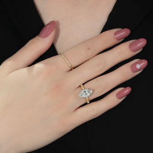 The Claudia Set With A 2 Carat Marquise Lab Diamond