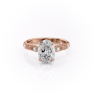 The Claudia Set With A 2.5 Carat Oval Lab Diamond