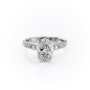 The Claudia Set With A 3 Carat Oval Lab Diamond