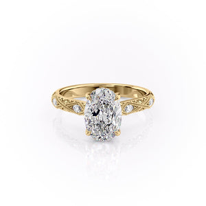 The Claudia Set With A 1.5 Carat Oval Moissanite