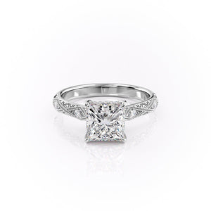 The Claudia Set With A 1.5 Carat Princess Lab Diamond
