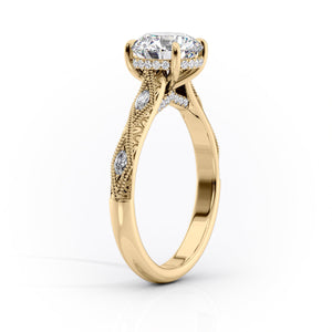 The Claudia Set With A 2.5 Carat Princess Lab Diamond