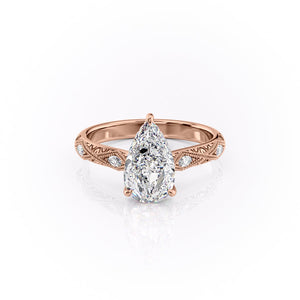 The Claudia Set With A 3.5 Carat Pear Moissanite