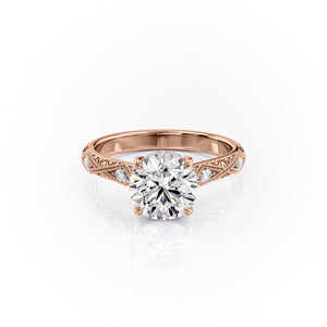 The Claudia Set With A 2 Carat Round Moissanite