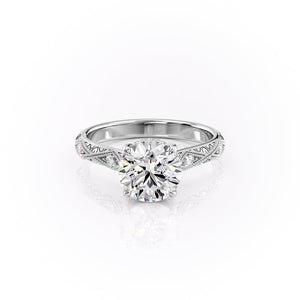 The Claudia Set With A 2 Carat Round Lab Diamond
