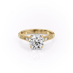 The Claudia Set With A 1 Carat Round Moissanite