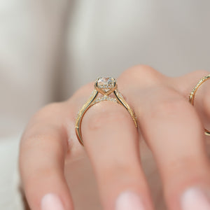 The Claudia Set With A 2.5 Carat Round Lab Diamond
