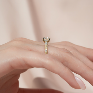 The Claudia Set With A 2.5 Carat Round Lab Diamond