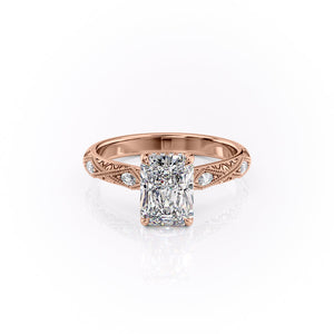 The Claudia Set With A 3.5 Carat Radiant Moissanite
