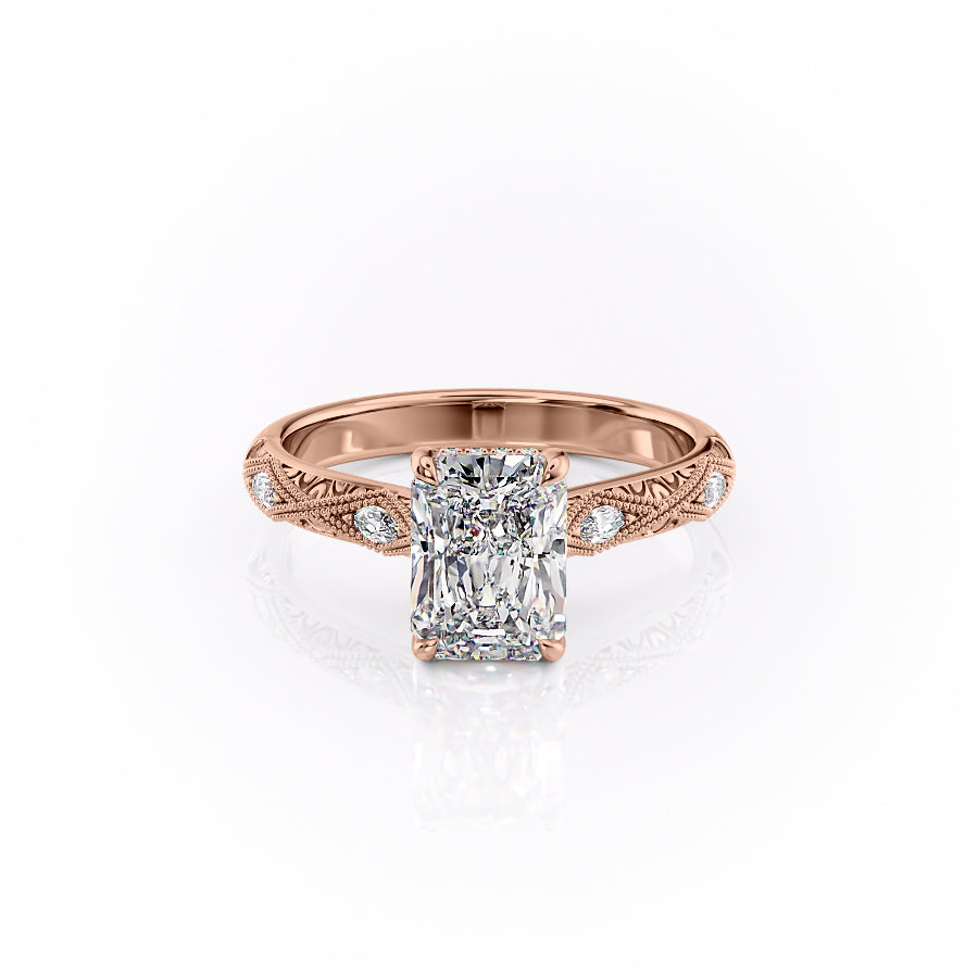 The Claudia Set With A 1 Carat Radiant Moissanite