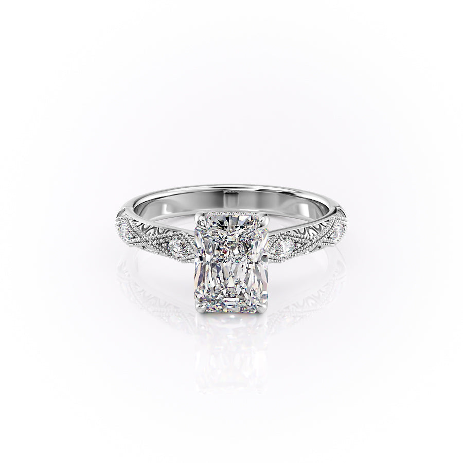 The Claudia Set With A 5 Carat Radiant Moissanite