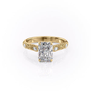The Claudia Set With A 1.5 Carat Radiant Moissanite