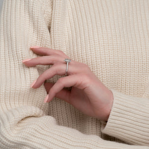 The Kylie Set With A 2.5 Carat Cushion Lab Diamond