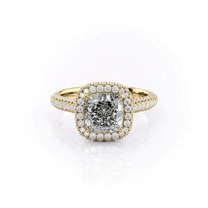 The Kylie Set With A 1 Carat Cushion Lab Diamond