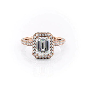 The Kylie Set With A 5 Carat Emerald Moissanite