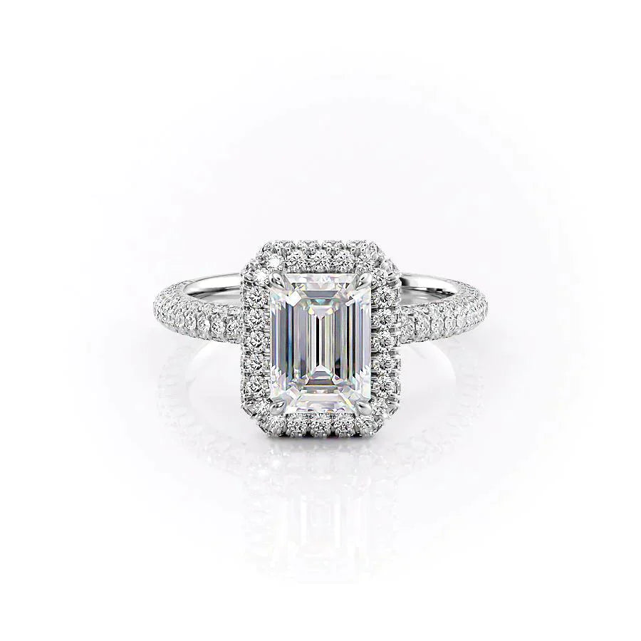 The Kylie Set With A 2 Carat Emerald Lab Diamond