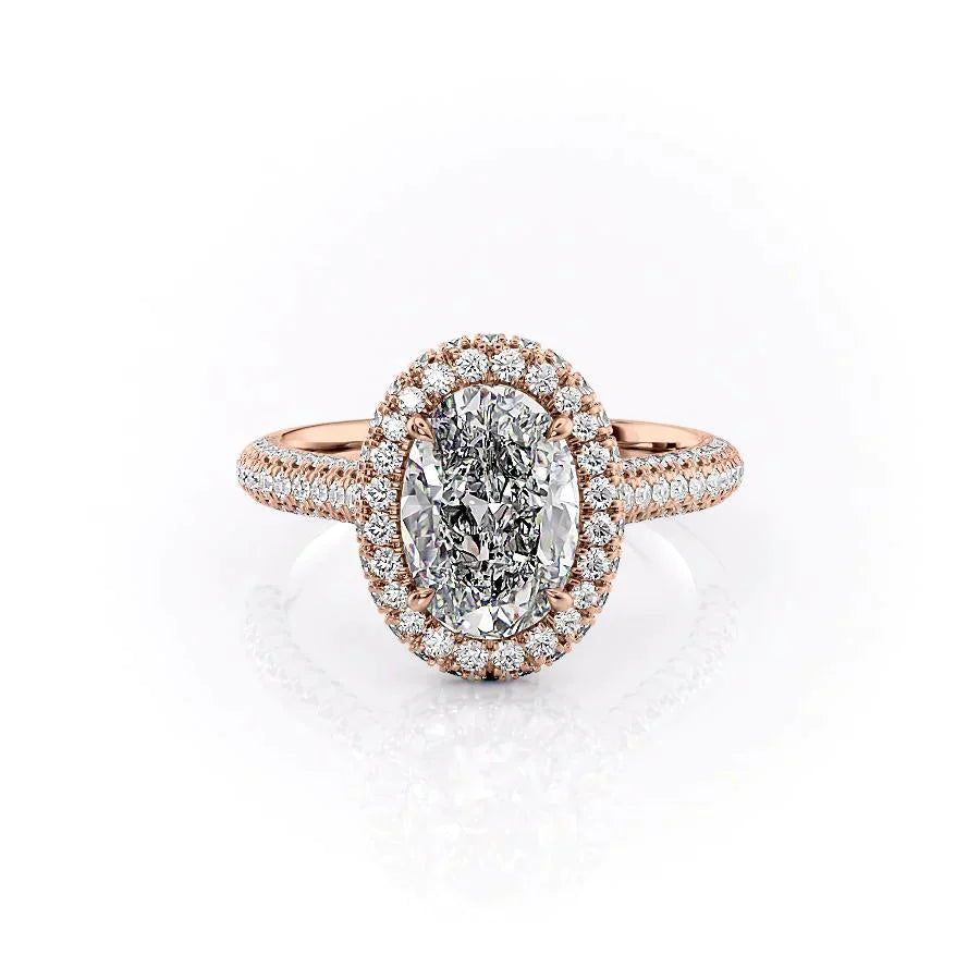 The Kylie Set With A 2.5 Carat Oval Moissanite
