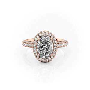 The Kylie Set With A 2.5 Carat Oval Moissanite